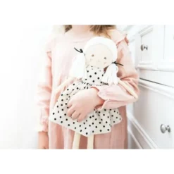 Alimrose Frankie Doll- Black Linen Spot