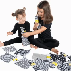 Baby Paper Crinkle Paper- Black & White Stripe