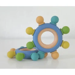 Bannor Toys Captains Wheel Wood + Silicone Baby Teething Toy