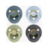 BIBS Colour Pacifier 4 Pack- Petrol/ Sage/ Baby Blue/ Iron
