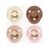 BIBS Colour Pacifier 4 Pack- Ivory/ Blush/ Woodchuck/ Blossom