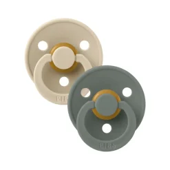 BIBS USA Colour Pacifier 2 Pack- Vanilla/Pine