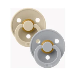 BIBS USA Colour Pacifier 2 Pack- Vanilla/Cloud