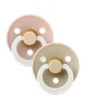 BIBS USA- GLOW in the Dark Pacifier 2 Pack - Blush/Vanilla