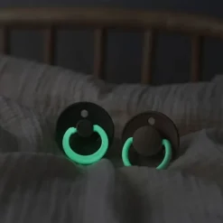 BIBS USA- GLOW in the Dark Pacifier 2 Pack - Sage/Cloud