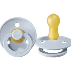 BIBS USA- Natural Rubber Pacifier 2 Pack - Baby Blue