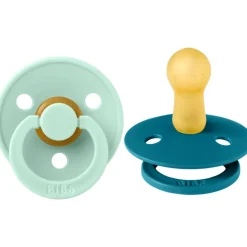 BIBS USA- Natural Rubber Pacifier 2 Pack - Nordic Mint / Forest Lake