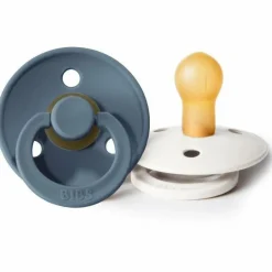 BIBS USA- Natural Rubber Pacifier 2 Pack - Petrol/Ivory
