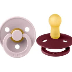 BIBS USA- Natural Rubber Pacifier 2 Pack - Pink Plum / Elderberry