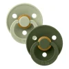 BIBS USA- Natural Rubber Pacifier 2 Pack - Sage/Hunter Green