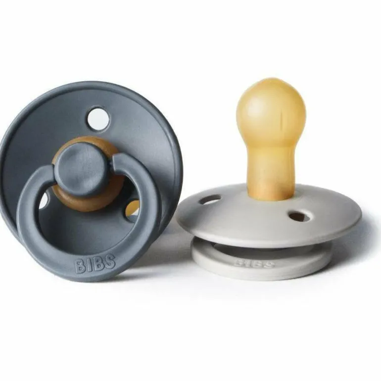 BIBS USA- Natural Rubber Pacifier 2 Pack - Sand/Iron