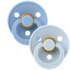 BIBS USA- Natural Rubber Pacifier 2 Pack - Sky Blue/ Baby Blue