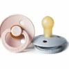 BIBS USA- Natural Rubber Pacifier 2 Pack -Blush/Cloud