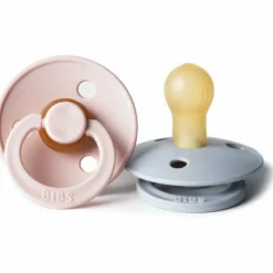 BIBS USA- Natural Rubber Pacifier 2 Pack -Blush/Cloud