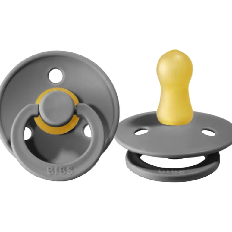 BIBS USA- Natural Rubber Pacifier 2 Pack -Smoke