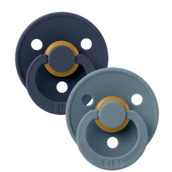 BIBS USA- Natural Rubber Pacifier 2 Pack-Deep Space/Petrol