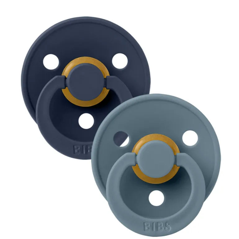 BIBS USA- Natural Rubber Pacifier 2 Pack-Deep Space/Petrol