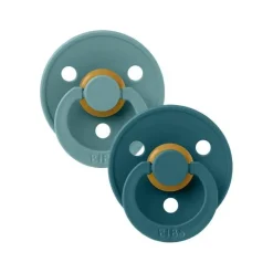 BIBS USA- Natural Rubber Pacifier 2 Pack - Island Sea / Forest Lake
