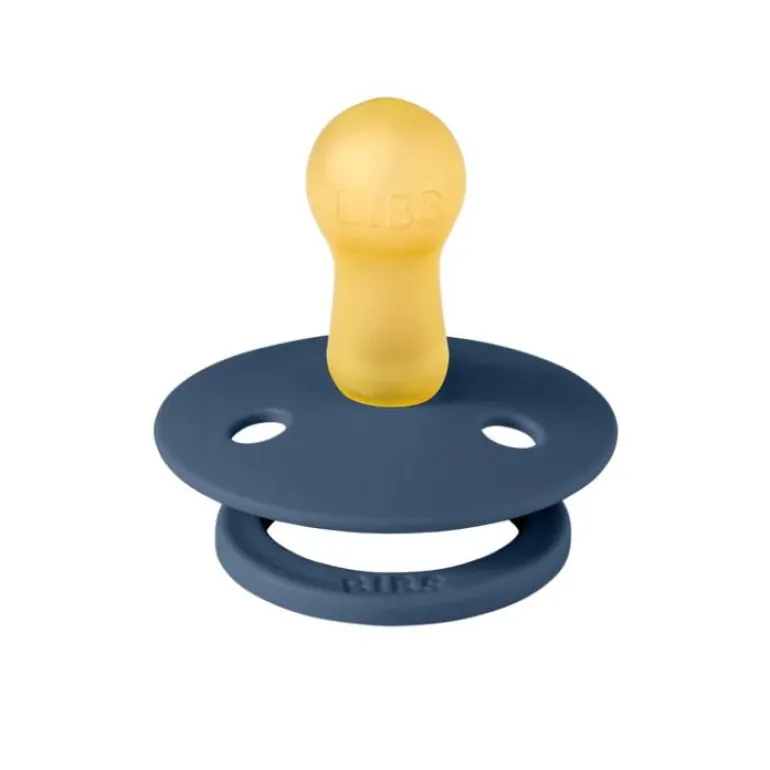 BIBS USA- Natural Rubber Pacifier 2 Pack - Sky Blue/Steel Blue
