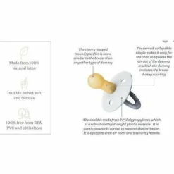 BIBS USA- Natural Rubber Pacifier 2 Pack - Iron