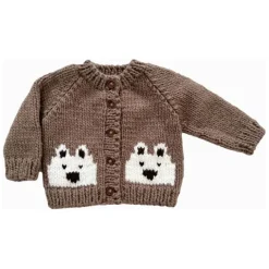 Blueberry Hill Bear Cardigan, Tan