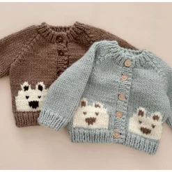 Blueberry Hill Bear Cardigan, Tan