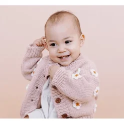 Blueberry Hill Flower Cardigan, Blush