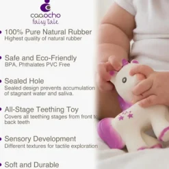 CaaOcho Mira the Unicorn Teether Lavender