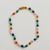 Canyonleaf Kids Raw Baltic Amber and Pearl Necklace + Sweet Pink Gemstones