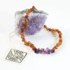 Canyonleaf Kids Raw Baltic Amber + Amethyst Necklace