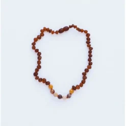 Canyonleaf Kids Raw Cognac Amber + Mookaite Jasper Necklace