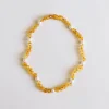 Canyonleaf Raw Honey Amber + Pearl Halo Necklace
