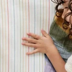 Clementine Kids Rainbow Stripe Crib Sheet