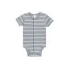 Colored Organics Baby Morgan Bodysuit - Drew Stripe/ Mist
