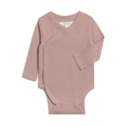 Colored Organics Hilda Pointelle Kimono Bodysuit