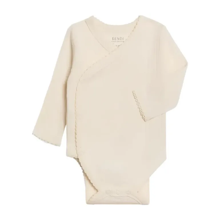 Colored Organics Hilda Pointelle Kimono Bodysuit