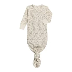 Colored Organics Indy Kimono Gown - Yuma Floral / Teal + Taupe