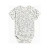Colored Organics Lark Short Sleeve Kimono Bodysuit Lena Floral