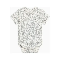Colored Organics Lark Short Sleeve Kimono Bodysuit Lena Floral