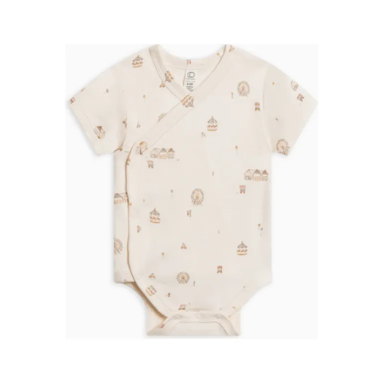 Colored Organics Lark Short Sleeve Kimono Bodysuit County Fair