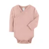 Colored Organics Long Sleeve Classic Kimono Bodysuit- Ballet