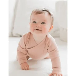 Colored Organics Long Sleeve Classic Kimono Bodysuit- Ballet