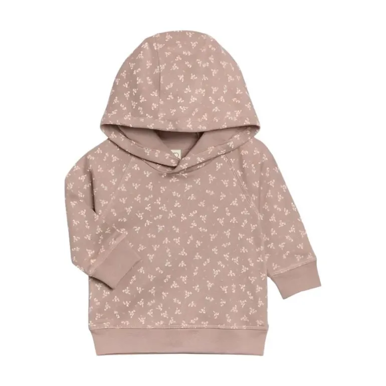 Colored Organics Madison Hooded Pullover - Wilda Floral / Wren