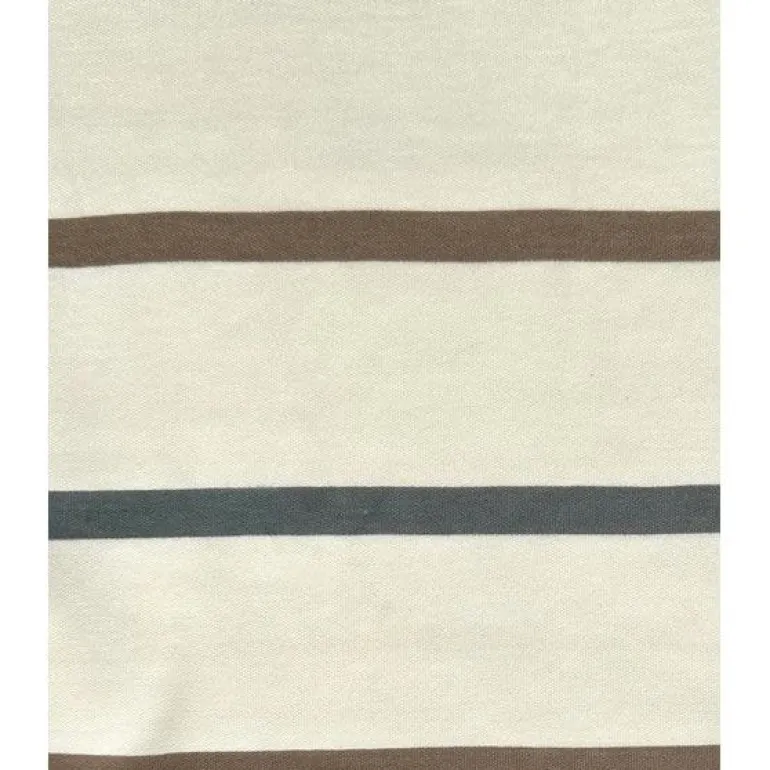 Colored Organics Madison Hooded Pullover - Max Stripe Teal +Taupe
