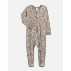 Colored Organics Peyton Footed Sleeper- Hailey Floral/ Driftwood