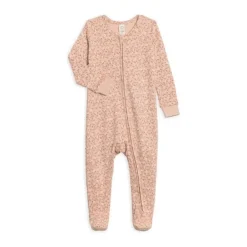 Colored Organics Peyton Footed Sleeper -  Zinnia Floral / Ballet