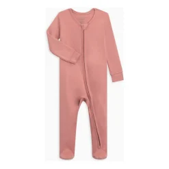 Colored Organics Peyton Zipper Sleeper- Rose