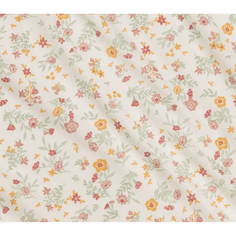 Colored Organics Peyton Zipper Sleeper- Bianca Floral/ Berry