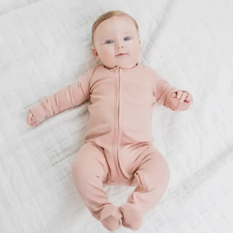 Colored Organics Peyton Zipper Sleeper Blush