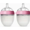 Comotomo Bottles - Double Pack, Pink 5 oz